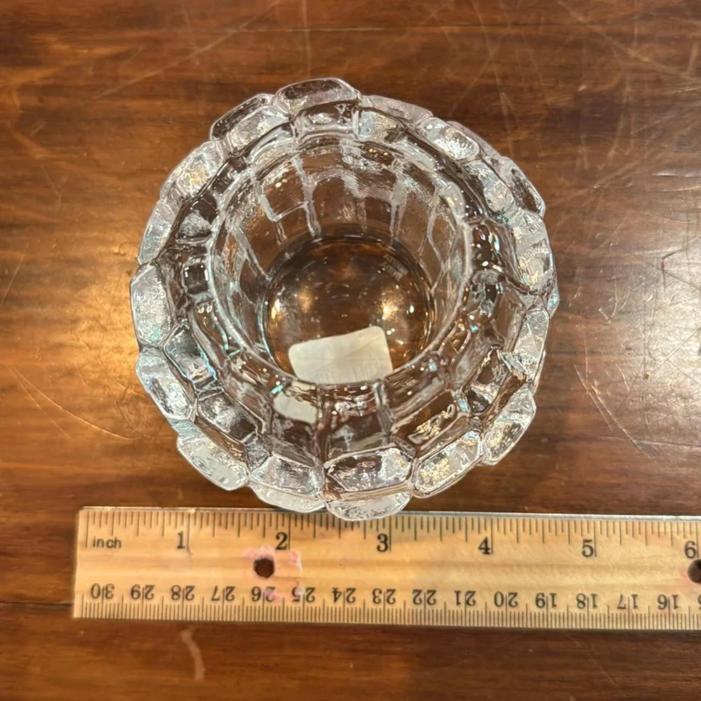 NEW IN BOX Kosta Boda Igloo Crystal Candle Holder Tea Light Sweden Clear NEW NIB